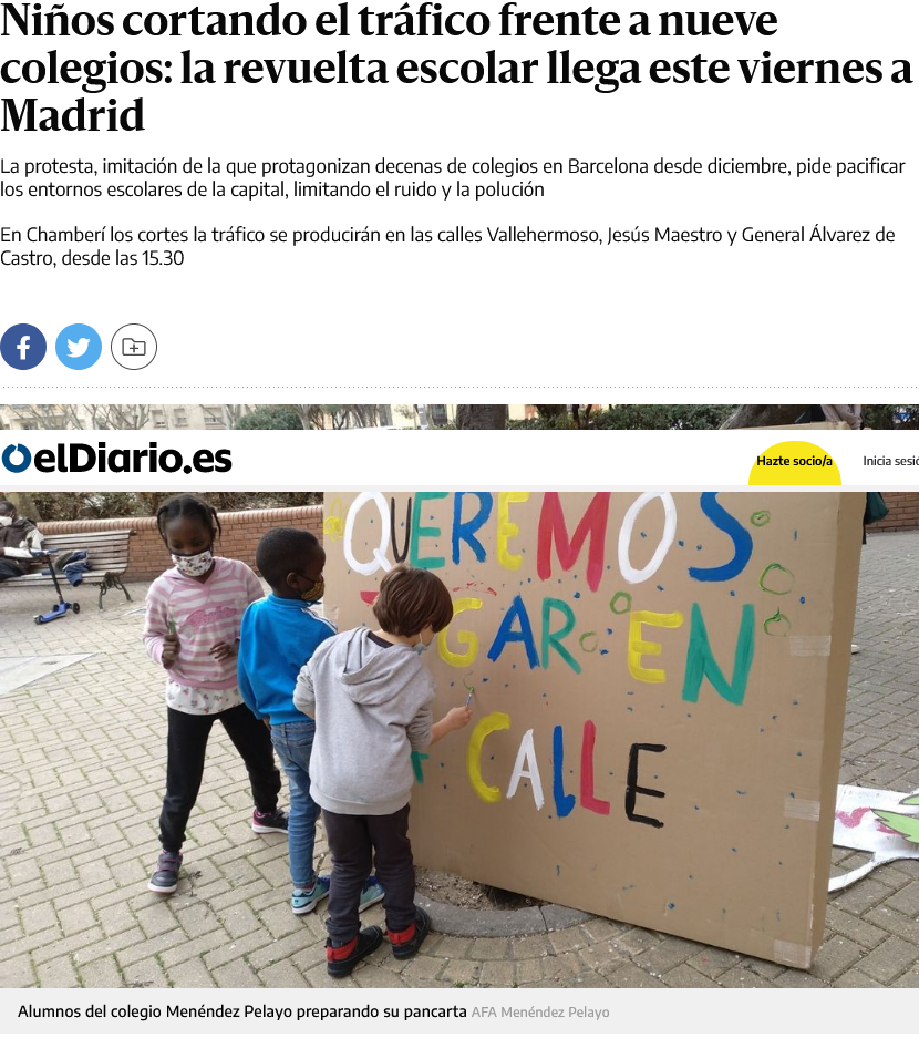 Revuelta escolar en los medios